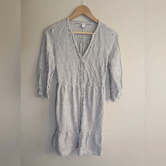 Old Navy | Dresses | Old Navy Linen White Stripe Dress Size S | Poshmark Old Navy | Dresses | Old Navy Linen White Stripe Dress Size S | Poshmark